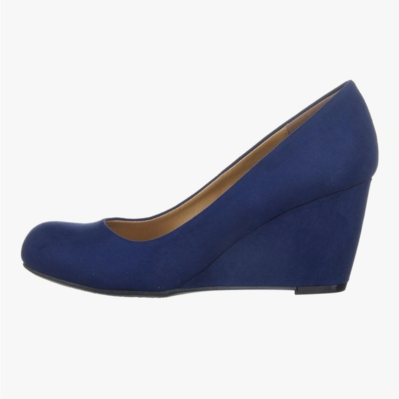 Chinese Laundry Nima Wedge Pump Elegant Navy Excellent Condition Women’s Sz 6.5 - Picture 10 of 10